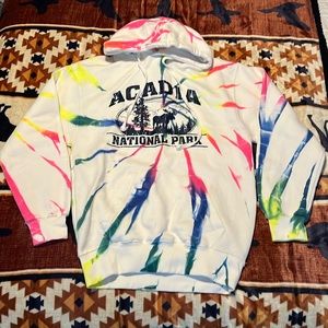 Acadia national park tie-dye hoodie